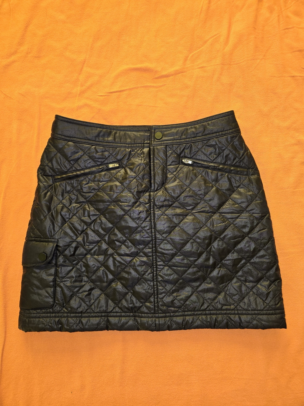 Athleta Black Quilted Mini Skirt Size 0